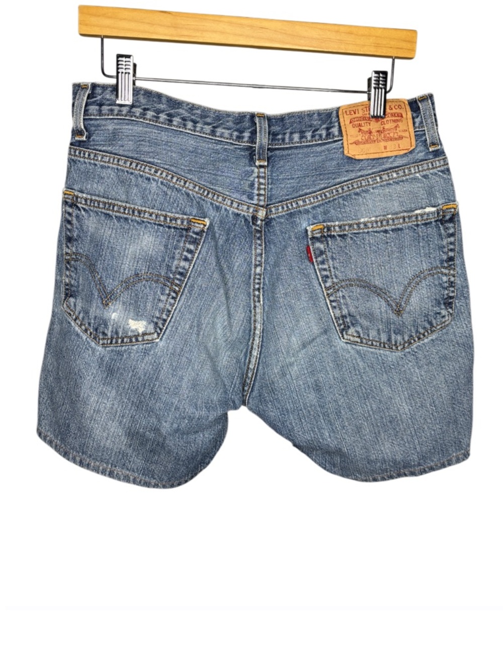 Levi’s 505 Denim Shorts | Light Wash | 100% Cotton | Straight Fit | W33 - Picture 6 of 6